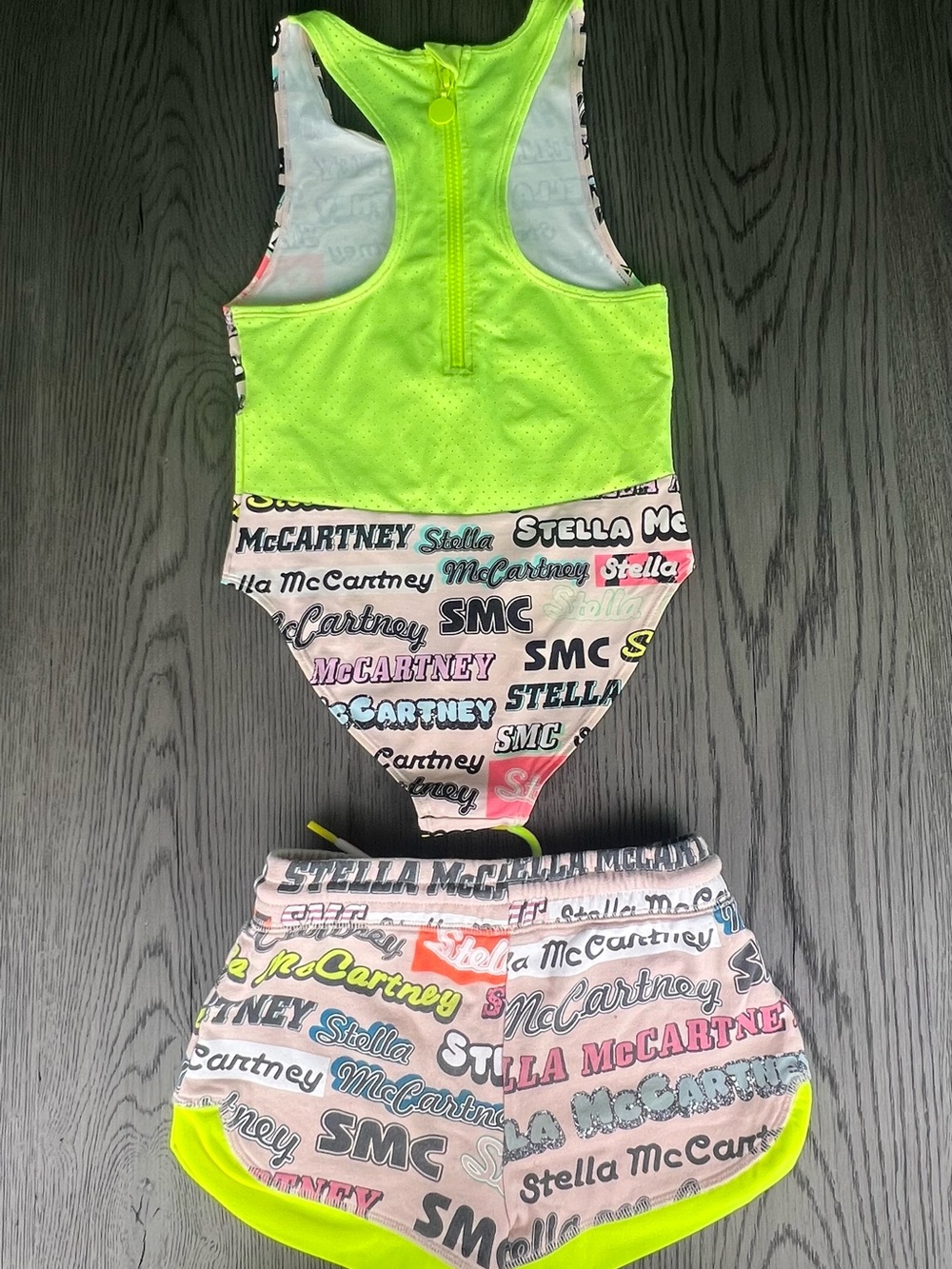 Stella McCartney Kids Sport Logo Print Swimsuit and matching Shorts - Picture 7 of 12